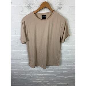 Cuts Men's Pyca Pro AO Curve-Hem T-Shirt Short Sleeve Cream Size Large